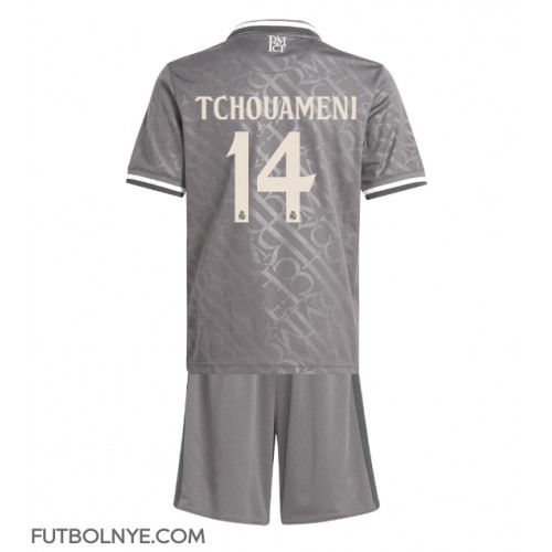 Camiseta Real Madrid Aurelien Tchouameni #14 Tercera Equipación para niños 2024-25 manga corta (+ pantalones cortos)